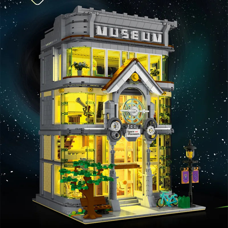 Mork 10206 Museo della Scienza edificio Modulare Creator City con LUCI LED 3784pcs