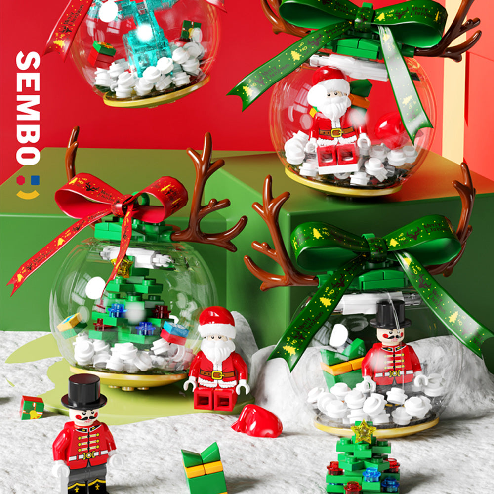 Sembo 601155 A/B/C/D Palle di Natale per l'albero di Natale 310PCS ciascuna Kit 4 Palle incluse