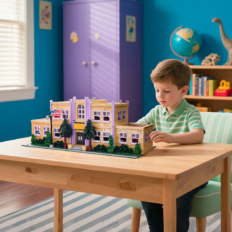 FALAGIL MOC20003 Scuola elementare dei simpson springfield edificio modulare 3500pcs con scatola