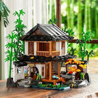 FUNWHOLE L9075 Edificio modulare stile giapponese 2432PCS 2 minifigures e Luci LED e Scatola