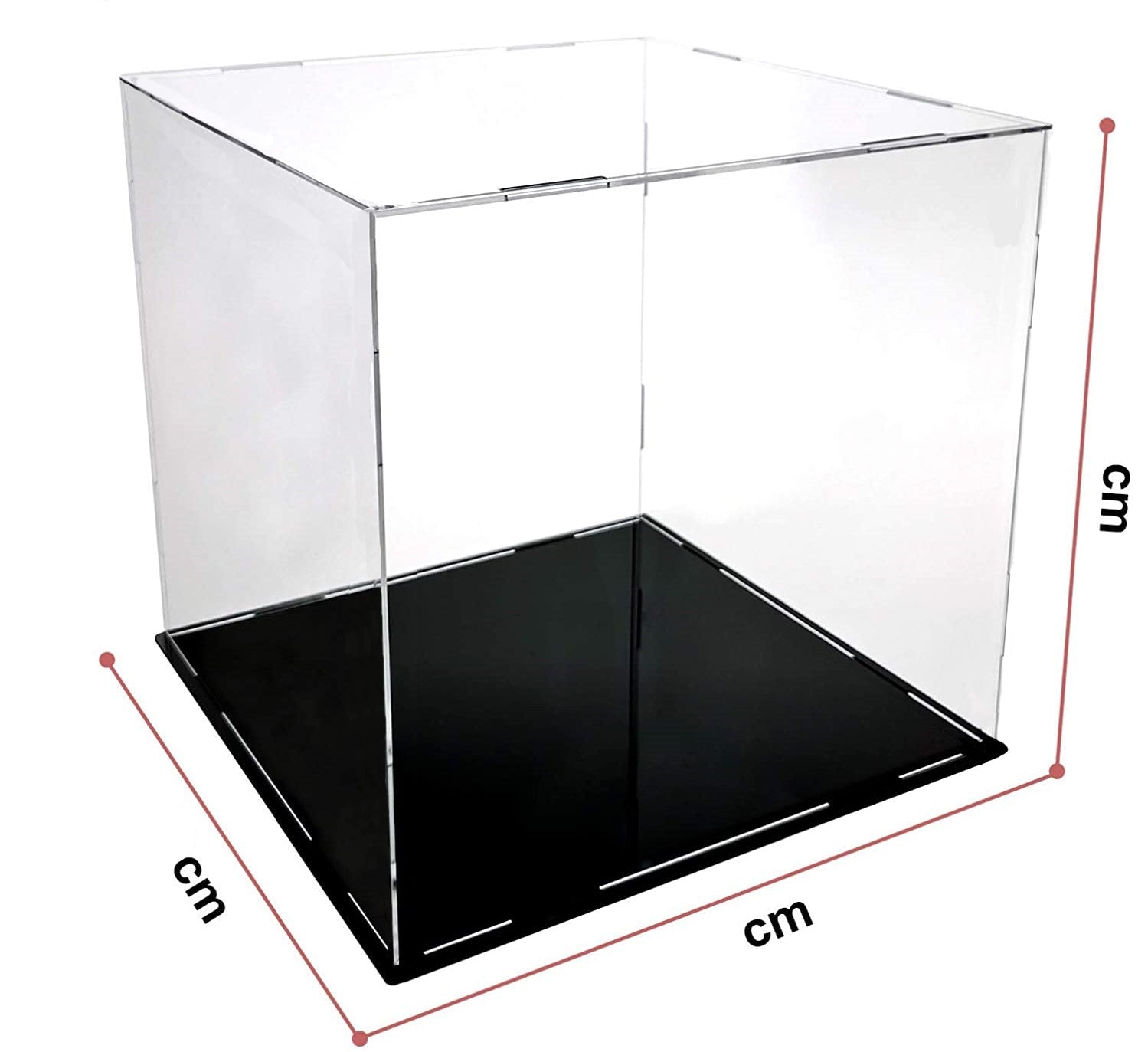 TECA in Plexiglass SU MISURA spessore 3 mm colore della base a scelta