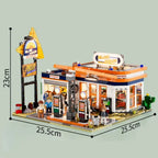 Funwhole F9065 Stazione di servizio Stazione di rifornimento Benzinaio edificio modulare con scatola 1608PCS