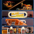 Funwhole F9065 Stazione di servizio Stazione di rifornimento Benzinaio edificio modulare con scatola 1608PCS