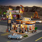 Funwhole F9065 Stazione di servizio Stazione di rifornimento Benzinaio edificio modulare con scatola 1608PCS