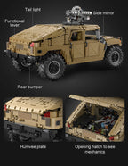 CaDA C61036W Humvee H1 1:8 versione Radiocomando o Statica blindato tipo SUV militare 3935pcs