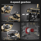 CaDA C61036W Humvee H1 1:8 versione Radiocomando o Statica blindato tipo SUV militare 3935pcs