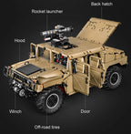 CaDA C61036W Humvee H1 1:8 versione Radiocomando o Statica blindato tipo SUV militare 3935pcs