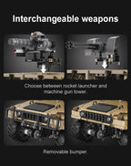 CaDA C61036W Humvee H1 1:8 versione Radiocomando o Statica blindato tipo SUV militare 3935pcs