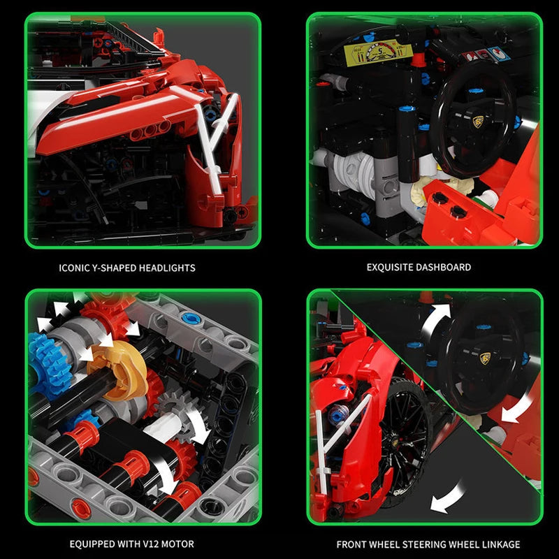 K-BOX 10222 Lamborghini Veleno colori Italia Technic 3611 PCS scala 1:8