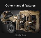 CaDA C61036W Humvee H1 1:8 versione Radiocomando o Statica blindato tipo SUV militare 3935pcs