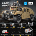 CaDA C61036W Humvee H1 1:8 versione Radiocomando o Statica blindato tipo SUV militare 3935pcs