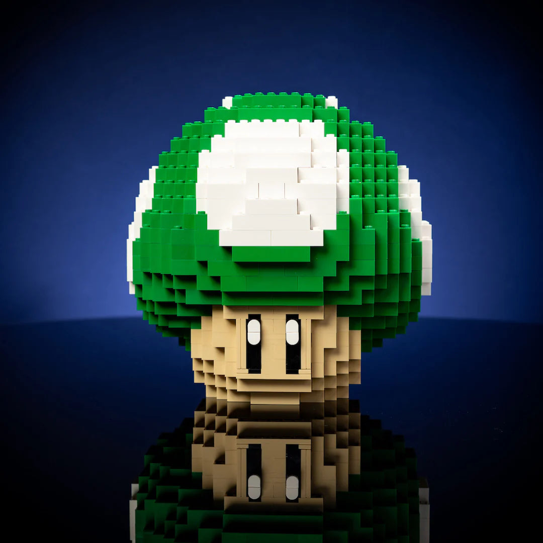 GoBrick MOC 0000010-0000011 Super Mario Bros Fungo 1-UP Fungo Verde e Super Fungo Rosso 783PCS