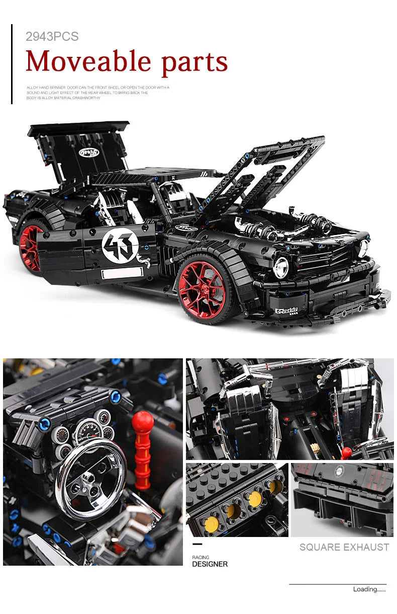 MOULD KING 13108 Technic MOC-22970 APP & RC Motore Mustang Hoonicorn con Scatola e Motore