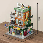 FUNWHOLE F9058 Edificio modulare Negozio di Dischi Scatola inclusa e 6 minifigures 1980PCS