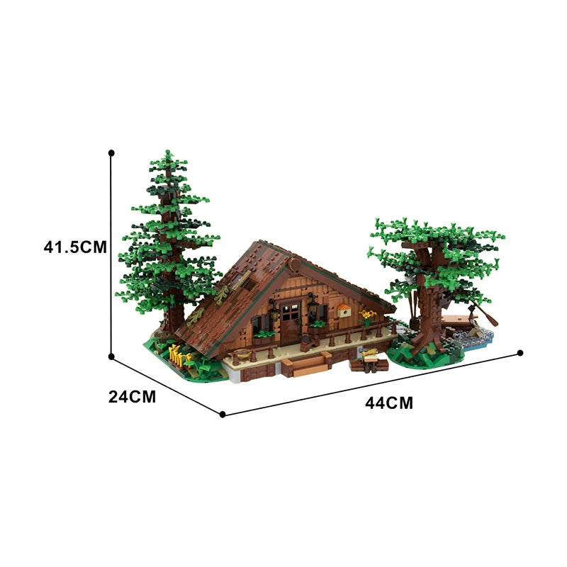 MOC 143807 Baita nella Foresta Casetta nel Bosco Edificio modulare Ambientazione 2028PCS