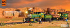 FUNWHOLE F9036 Wild West Treno Merci locomotiva con vagoni creator con Scatola e Luci LED 1524 Pcs