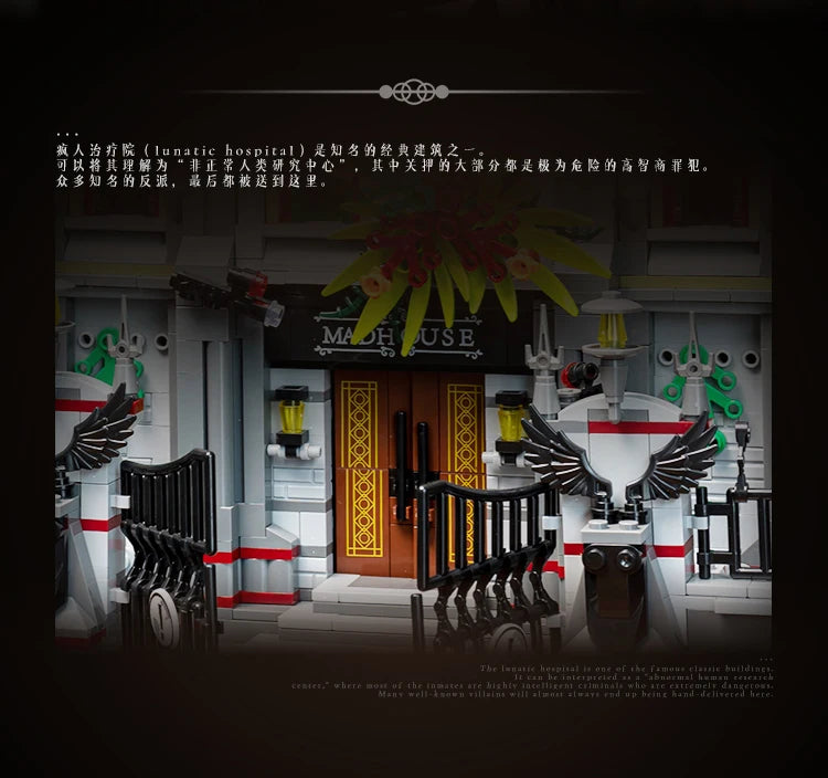 PANLOS 613002 Manicomio Ospedale Horror edificio modulare 7499PCS