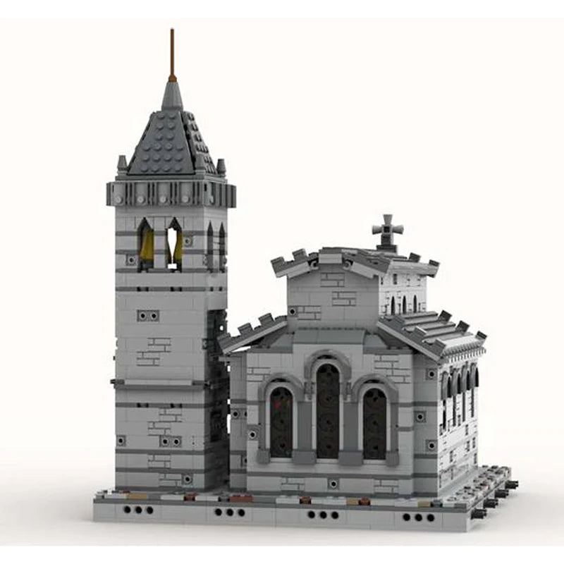 MOC-33985 Chiesa Medievale edificio modulare per città architettura medievale 2085PCS istruzioni PDF