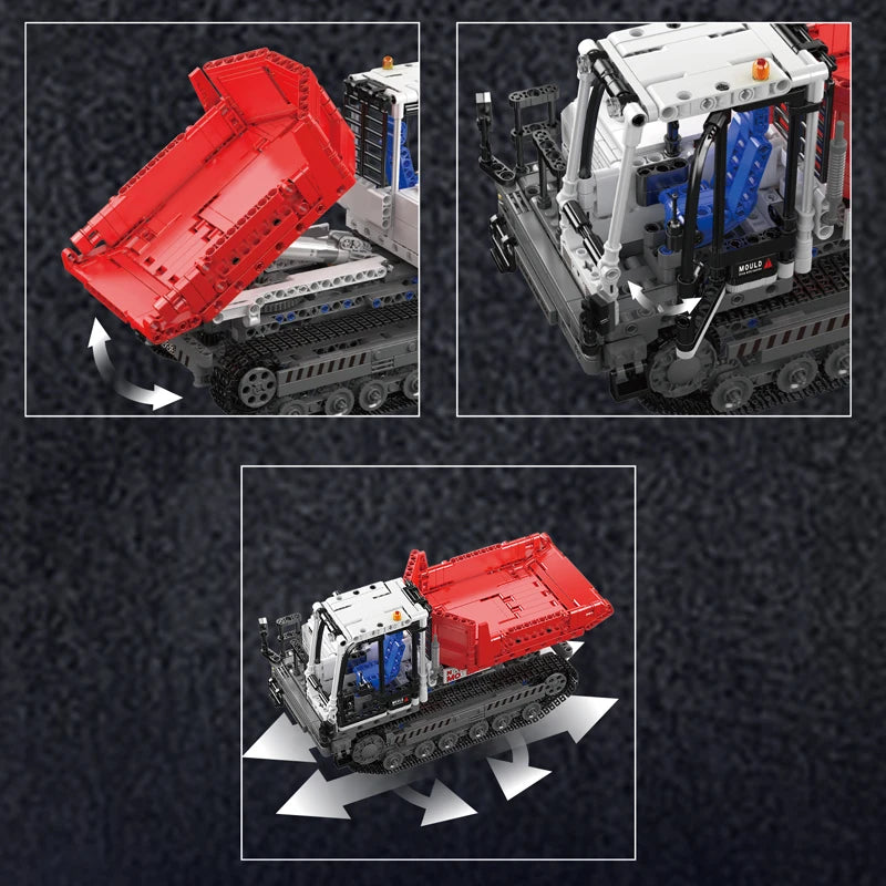 Mould King 17083 Escavatore Technic compatto motorizzato con braccio articolato e cingoli mobili1105PCS