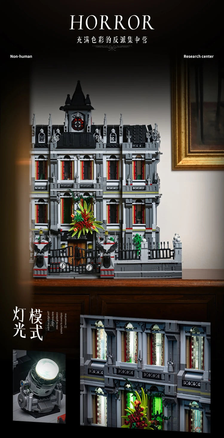 PANLOS 613002 Manicomio Ospedale Horror edificio modulare 7499PCS