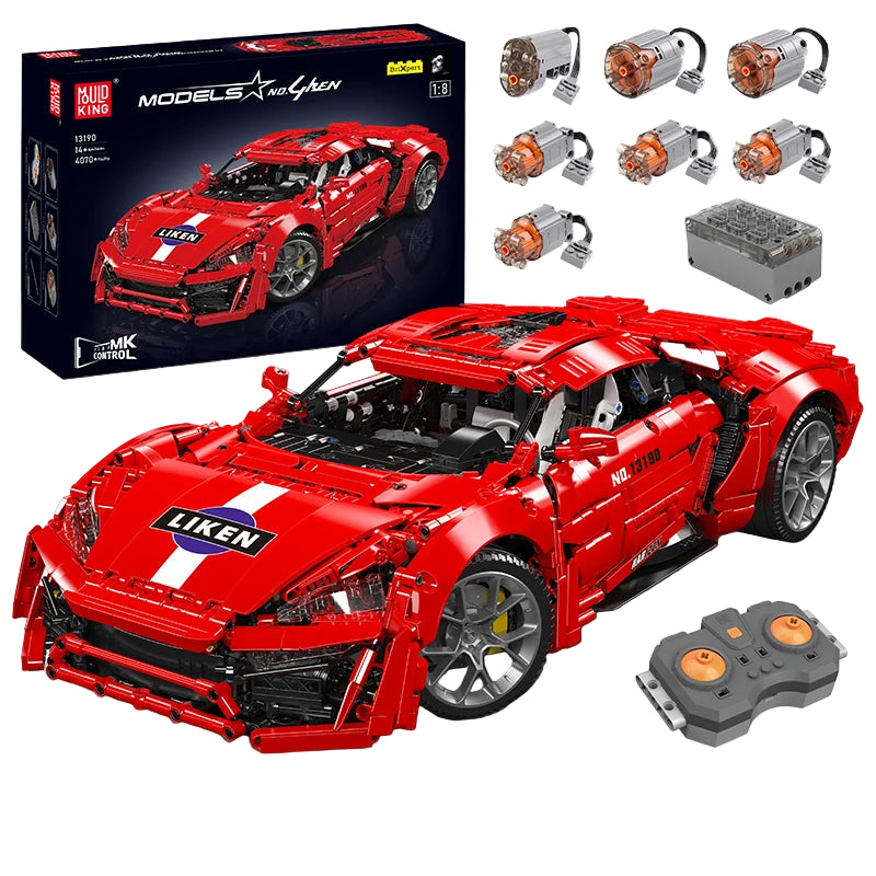 Mould King 13190 Technic APP & RC Red Lykan 4070 PCS Scatola e motore