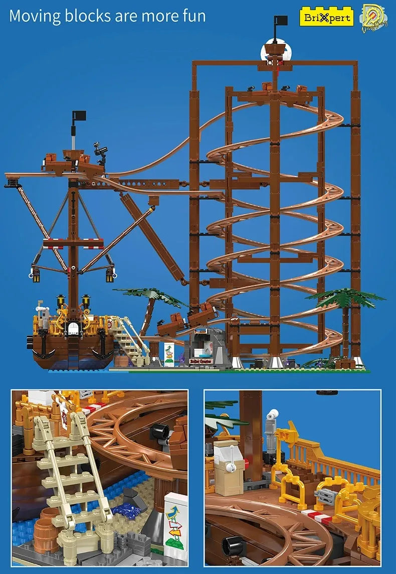 MouldKing 11013 Montagne Russe con scatola e Motore 2174PCS