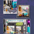 Funwhole F9051 Negozio americano di Skate Edificio Modulare City Minifigures Luci LED 1573 PCS