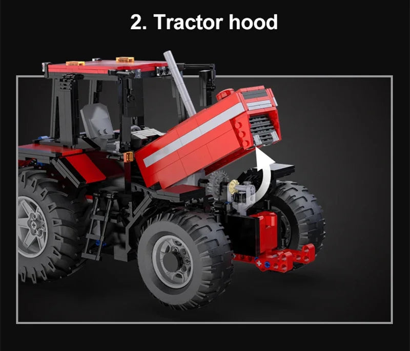 CaDA C61052W 1:17 514c Macchina agricola Trattore Motore Scatola 1675pcs