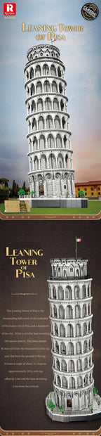 Reobrix 66025 Torre di Pisa pendente Scala 1:50 Modulare 110CM Scatola 7652PCS
