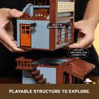 FUNWHOLE F9026 Ufficio dello sceriffo del Far West edificio modulare con Scatola e Luci LED 1240PCS