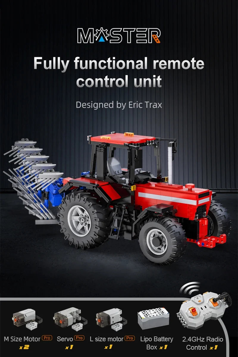 CaDA C61052W 1:17 514c Macchina agricola Trattore Motore Scatola 1675pcs