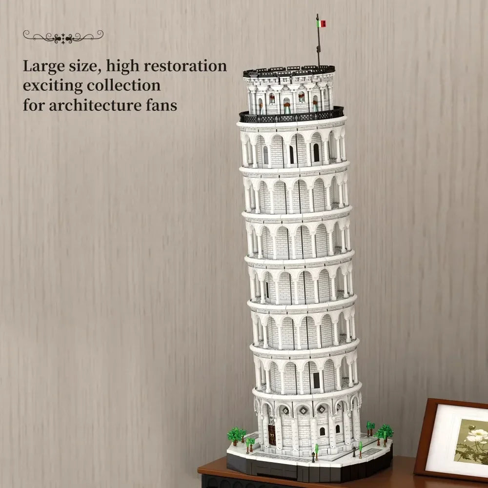 Reobrix 66025 Torre di Pisa pendente Scala 1:50 Modulare 110CM Scatola 7652PCS