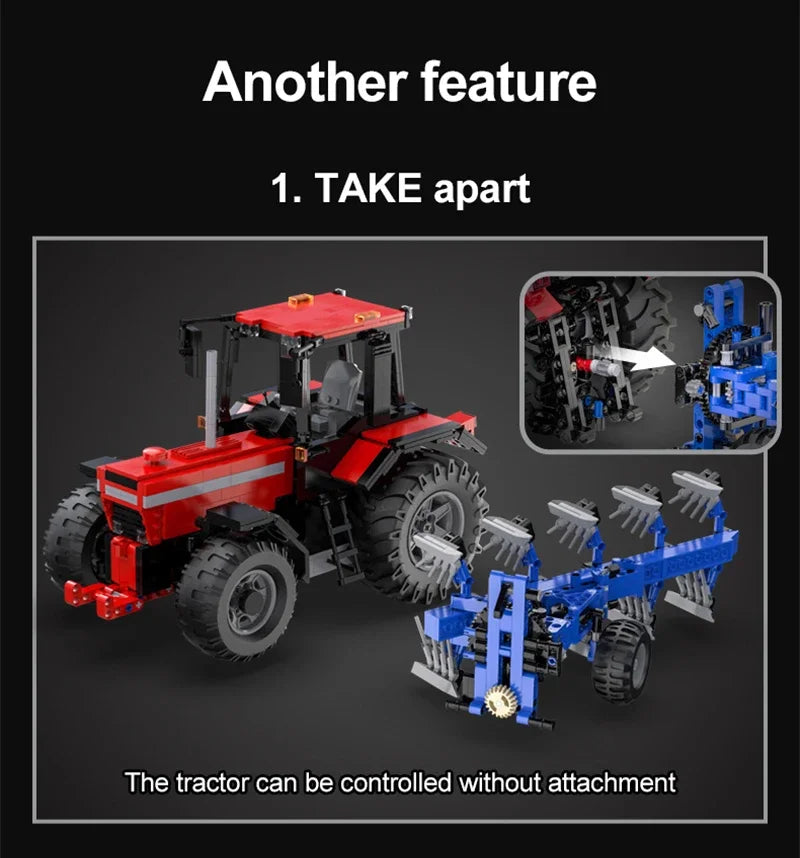 CaDA C61052W 1:17 514c Macchina agricola Trattore Motore Scatola 1675pcs