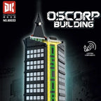DK 80033 Spiderman Oscorp Tower Modulare con Luci Led e Scatola 2539pcs