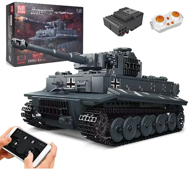 Mould King 20014 Technic Remote Control Carro armato Battle Tiger