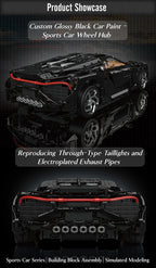 Mould King 13163 Technic La Voiture Noire Con Scatola e Motore radiocomandato