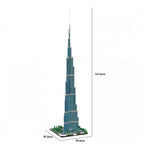 MOC 104784 Dubai Burj Khalifa Scala 1:500 Edificio modulare grattacielo 7400PCS [Pre-vendita]