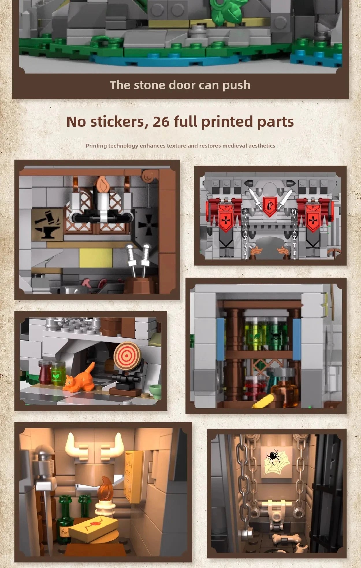 Iambrick 40210 Castello Medievale La Fortezza del Re Con SCATOLA 2568PCS