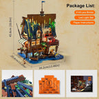 FUNWHOLE F9011 Taverna sul Molo Medievale Modulare Creator con LUCI LED 2143 PCS