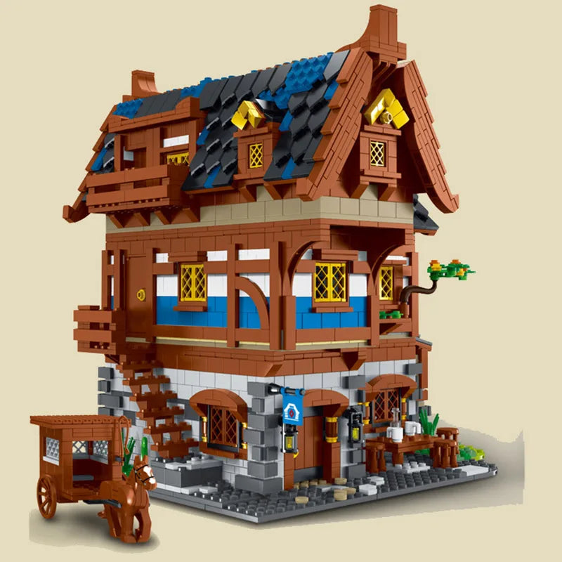 XMork 033002 Taverna Locanda Medievale MOC modulare 3451Pcs