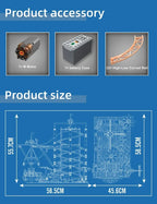 MouldKing 11013 Montagne Russe con scatola e Motore 2174PCS
