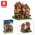 Reobrix 66018 edificio modulare villaggio medievale casa taverna bistrot 2831Pcs