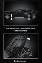 Mould King 13163 Technic La Voiture Noire Con Scatola e Motore radiocomandato