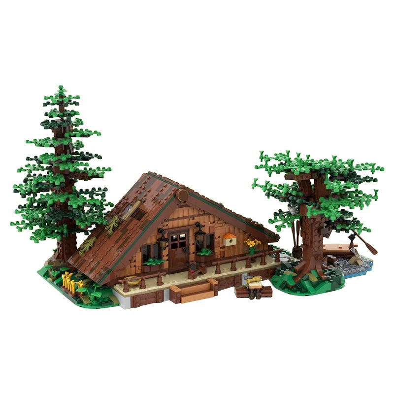 MOC 143807 Baita nella Foresta Casetta nel Bosco Edificio modulare Ambientazione 2028PCS