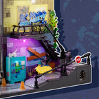 Funwhole F9051 Negozio americano di Skate Edificio Modulare City Minifigures Luci LED 1573 PCS