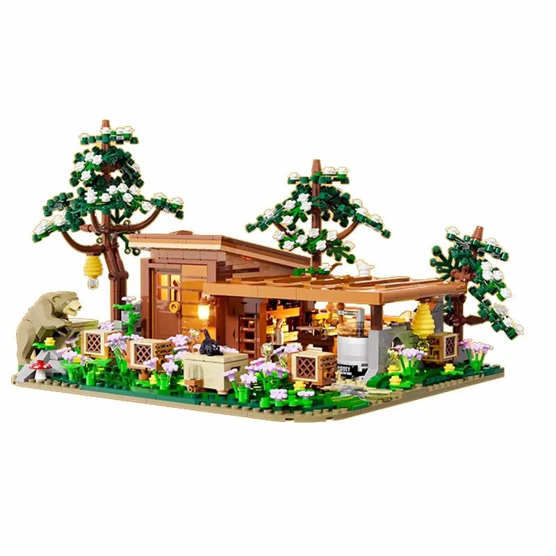 FunWhole F9062 Bee Farm Apiario Allevamento di api Scatola e Luci LED 1274PCS