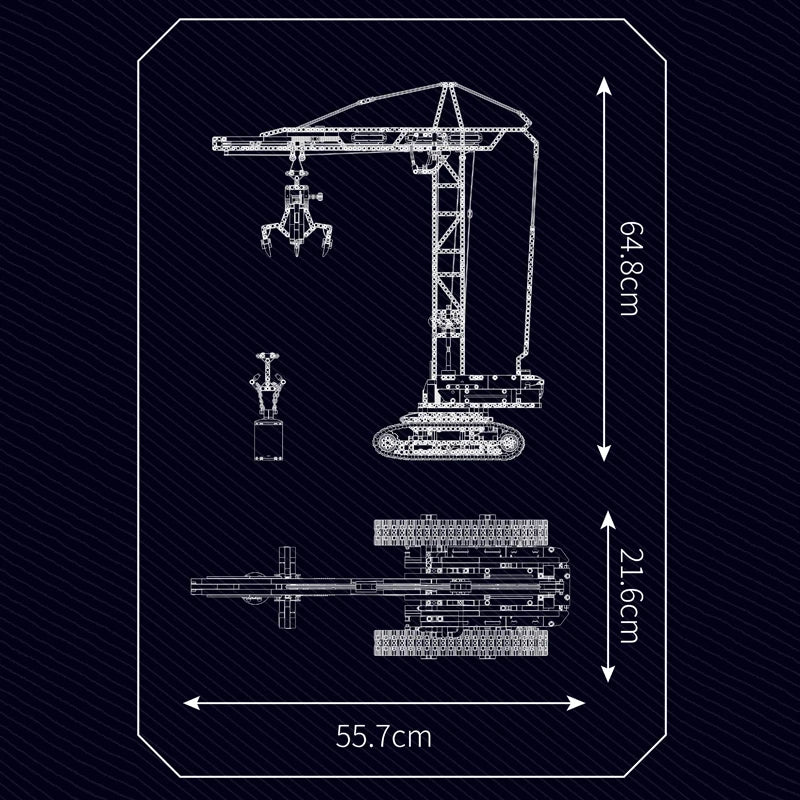 Mould King 17059 GRU Technic APP&RC Scatola e motore 1731PCS