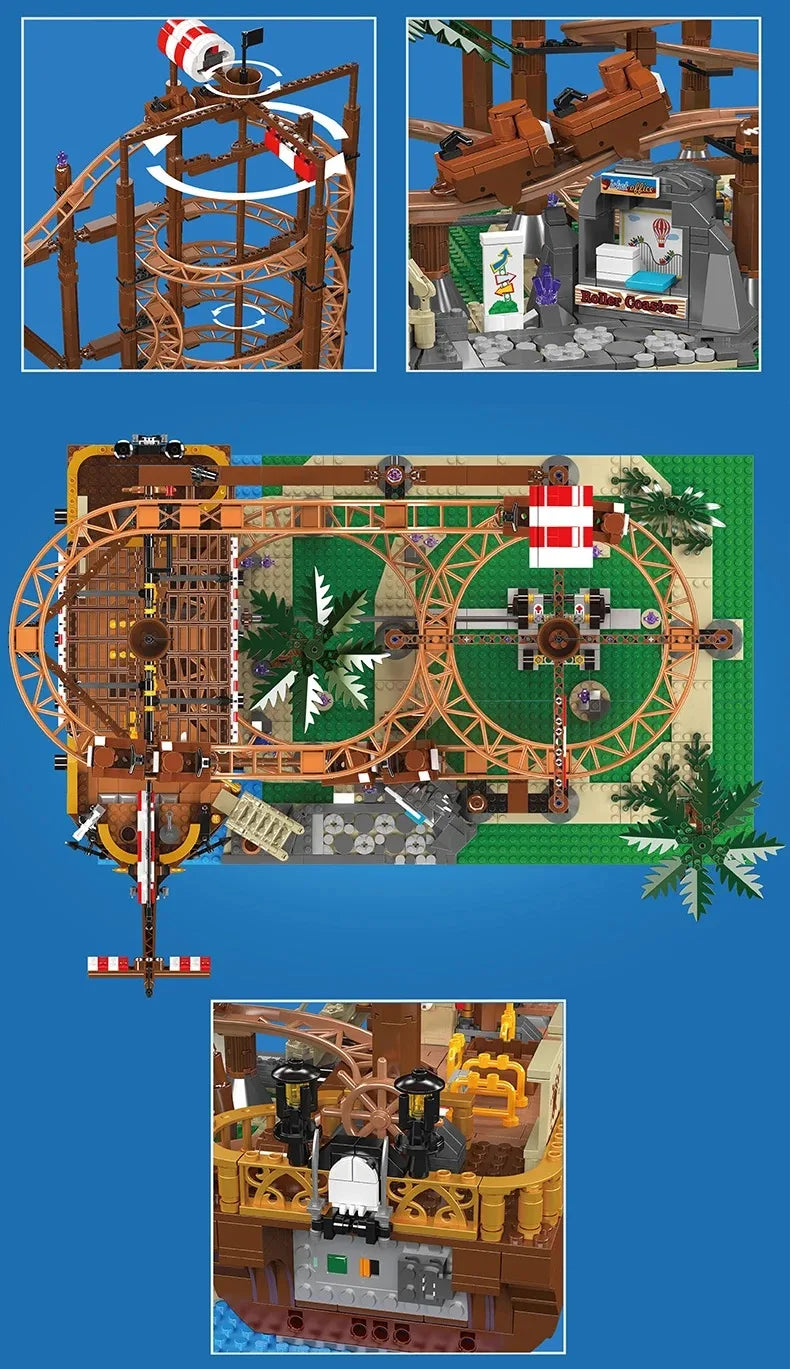 MouldKing 11013 Montagne Russe con scatola e Motore 2174PCS