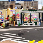 FunWhole F9066 Fermata del Bus con graffiti Modulare con luci LED e scatola 514PCS