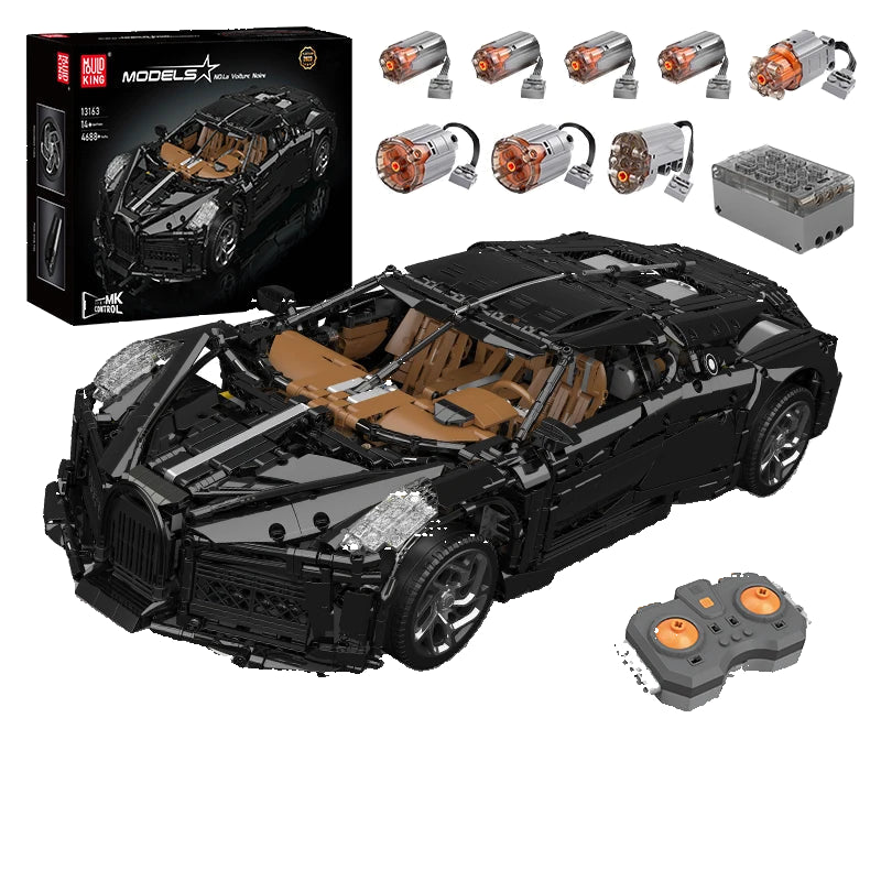 Mould King 13163 Technic La Voiture Noire Con Scatola e Motore radiocomandato